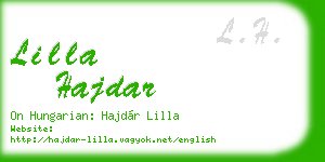 lilla hajdar business card